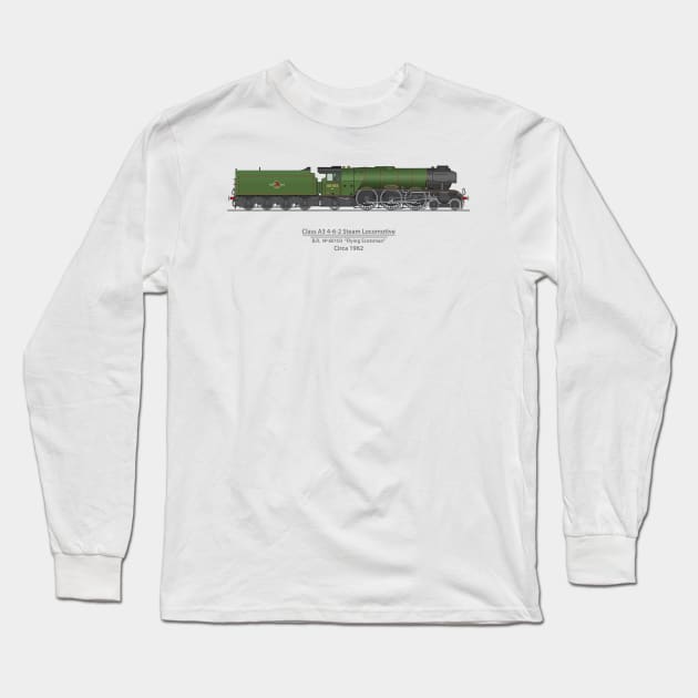 Flying Scotsman Circa 1962 Long Sleeve T-Shirt by SteveHClark